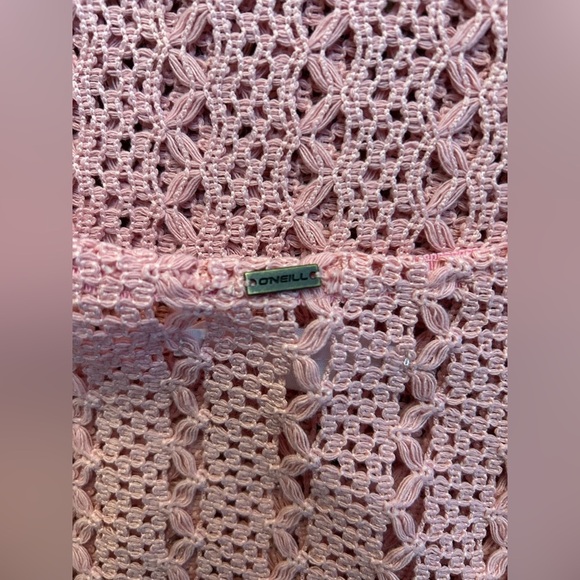 O’NEILL  Womens Pink Dress Nina Midi Crochet Lace Cover Up Beach - Picture 10 of 14